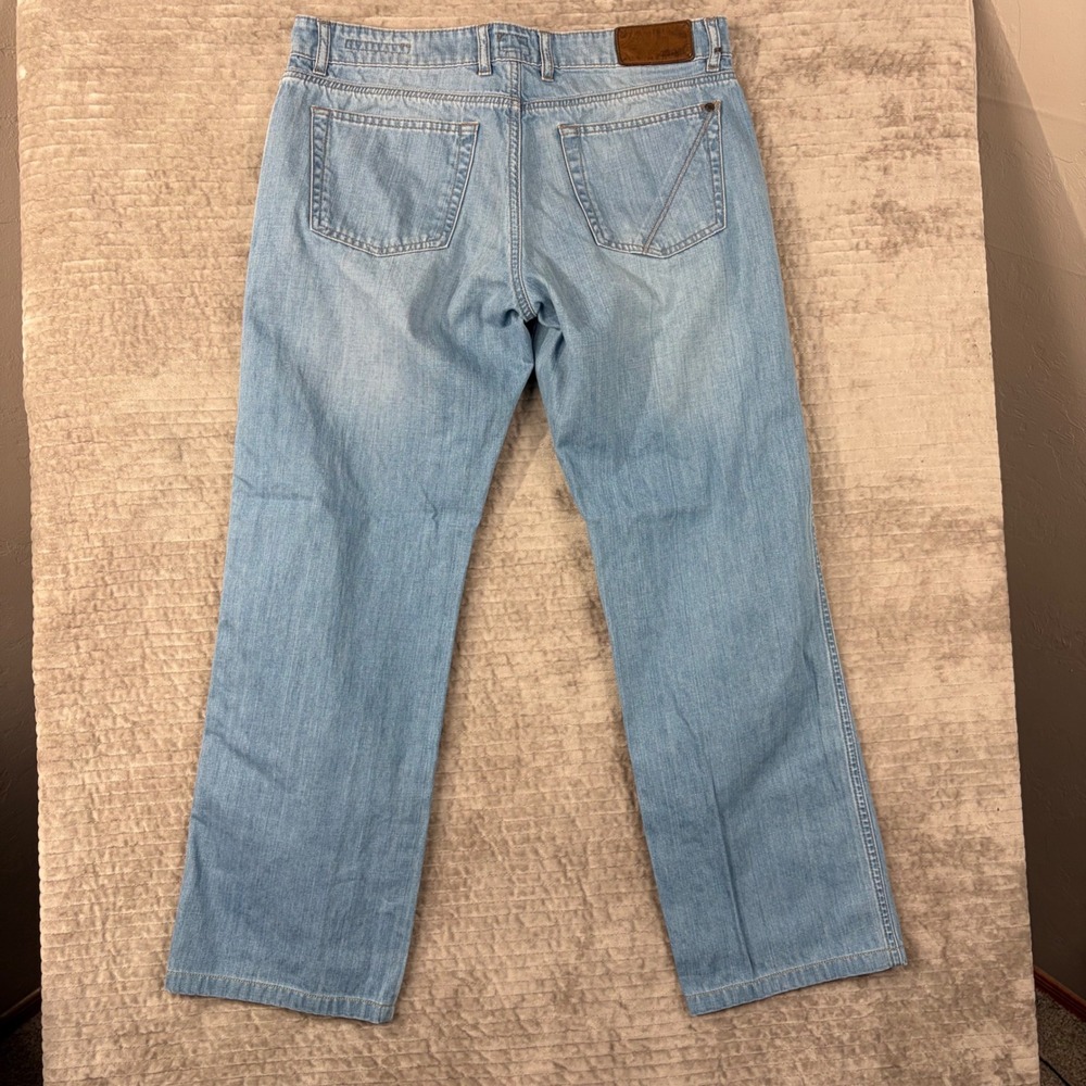 Z Zegna City Fit Light Wash Regular Leg Denim Jeans Mens Size 35‎ Blue